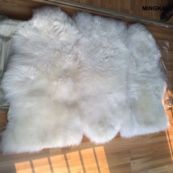 Premium Australian Merino Sheepskin Rug | Natural Lambskin Carpet | Ultra-Soft Medium Pile Wool Floor Mat for Living Room, Bedroom & Office | Handmade Real Fur 3piece