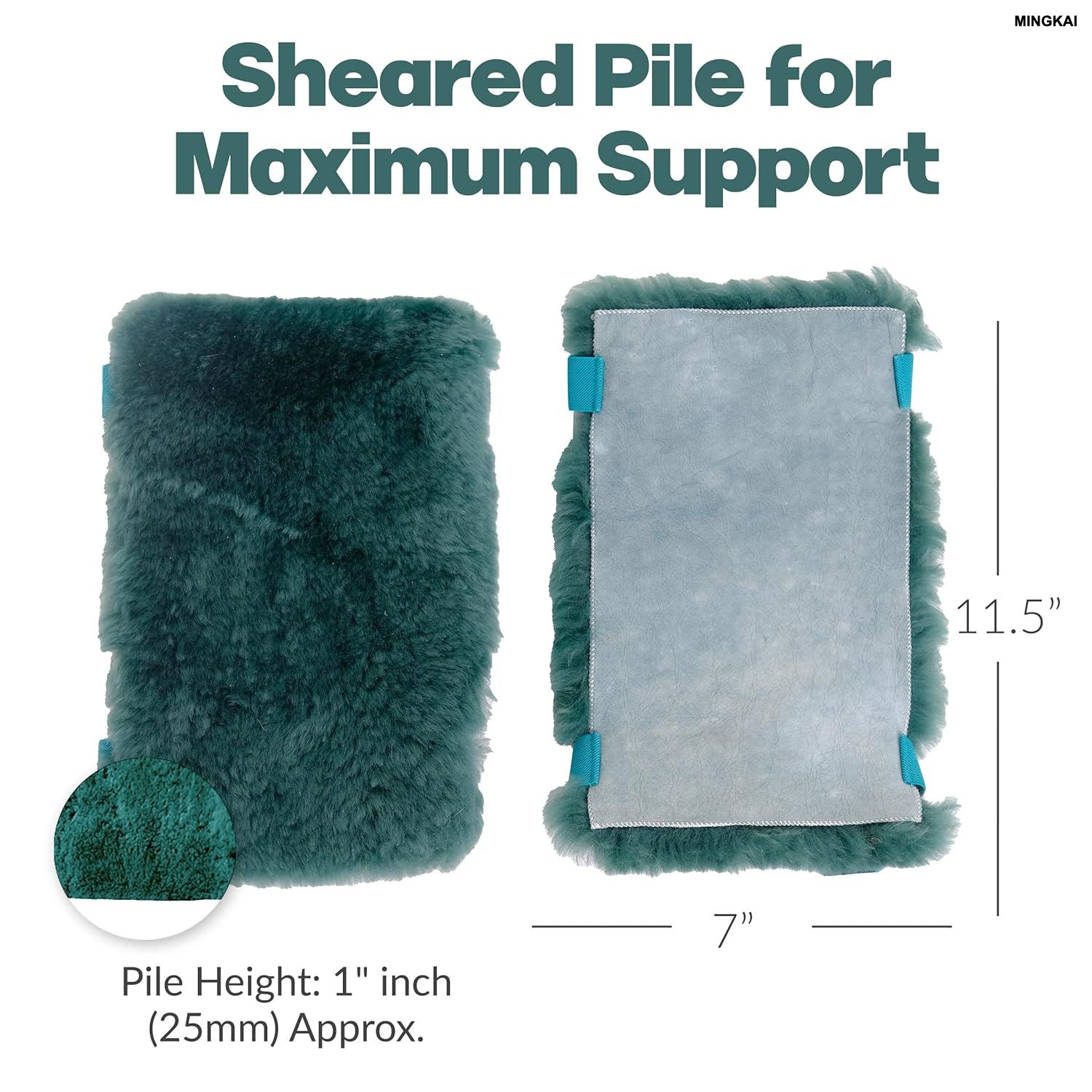 Natural Sheepskin Knee Protectors – Medical-Grade Orthopedic Knee Cushions with Adjustable Straps for Arthritis, Joint Pain & Pressure Relief (Pair)