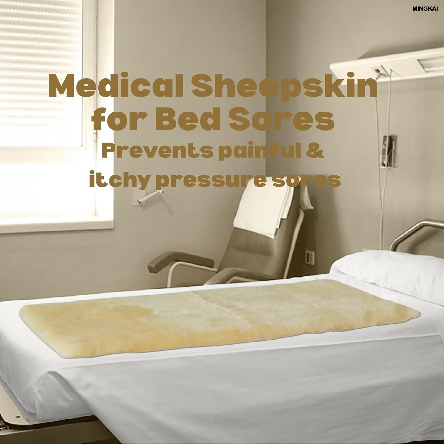 Gisborne Sheepskin Natural Wool Seat Cushion for Back Pain Relief, Pressure Relief & Post-Surgery Comfort - Orthopedic Therapy for Tailbone, Hip & Sciatica Pain - Genuine Australian Sheepskin