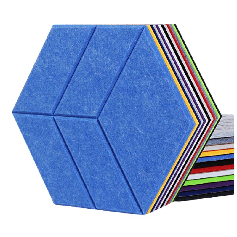 Hexagon Polyester Fiber Acoustic Panels with Self-Adhesive