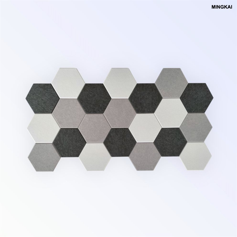 DUMI Sonic Acoustics Hexagon Acoustic Panels – 14”x12”x0.4” High Density Soundproofing Foam, Beveled Edge Sound Absorbing Panels for Wall, Studio, Office, Home Theater