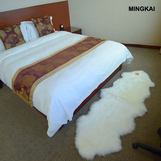 Natural Cowhide Sheepskin Rug | Fluffy Fur Floor Mat with Non-Slip Leather Backing | Real Animal Hide Carpet for Living Room, Bedroom & Office | Washable Home Decor (Multi-Color)