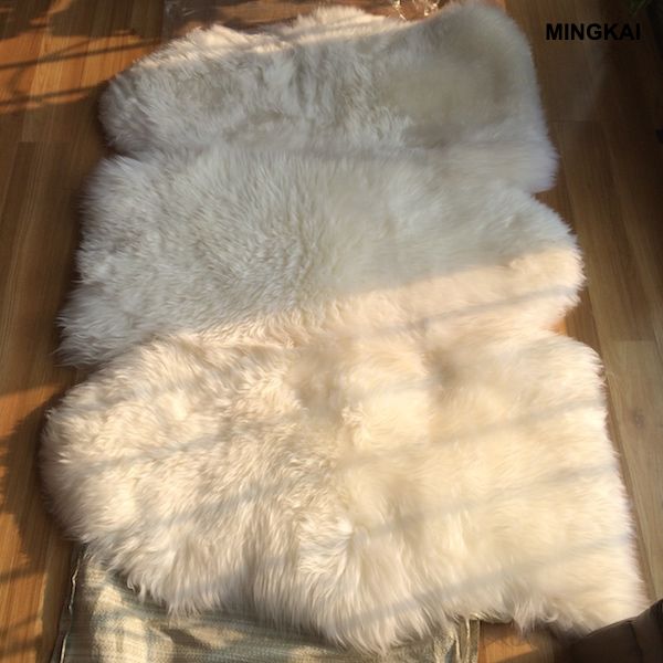 Premium Australian Merino Sheepskin Rug | Natural Lambskin Carpet | Ultra-Soft Medium Pile Wool Floor Mat for Living Room, Bedroom & Office | Handmade Real Fur 3piece