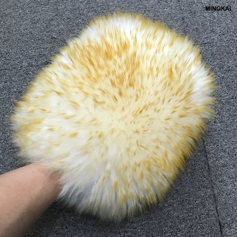 Tru-Lamb Natural Lambskin Wool Wash Mitt - Professional Sheepskin Car Wash Glove for Streak-Free Waxing & Scratch-Free Cleaning