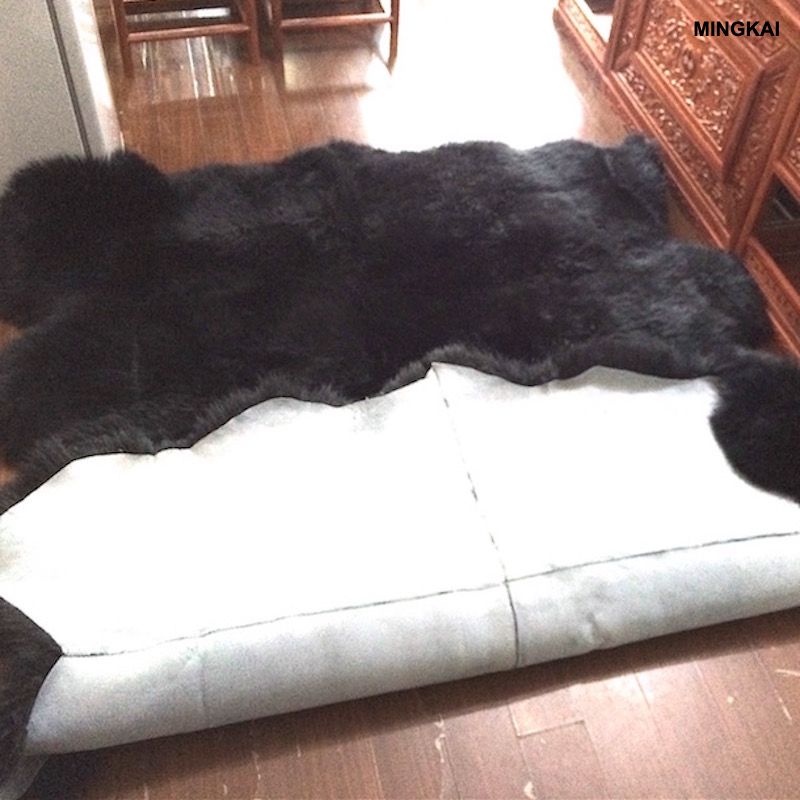 Premium 10-Piece Patchwork Sheepskin Rug | Real Lambskin Wool Floor Carpet | Ultra Soft High Pile Fur Mat | Natural Non-Slip Home Decor (Customizable)