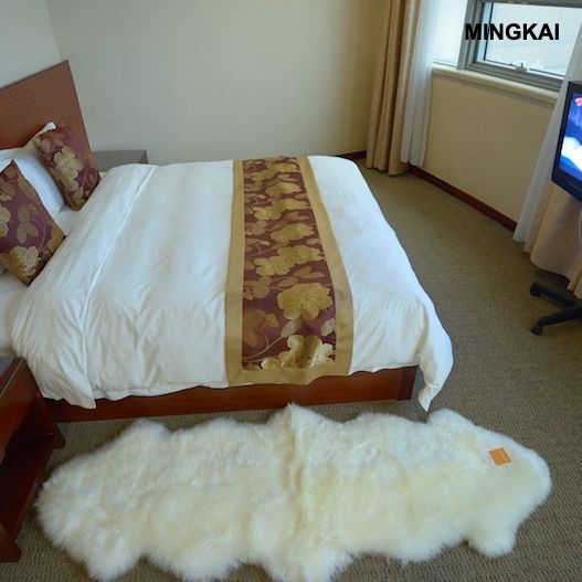 Natural Cowhide Sheepskin Rug | Fluffy Fur Floor Mat with Non-Slip Leather Backing | Real Animal Hide Carpet for Living Room, Bedroom & Office | Washable Home Decor (Multi-Color)