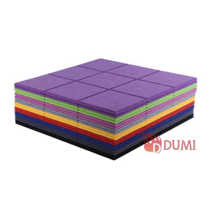 9-Square Polyester Fiber Acoustic Wall Panels for Studio Soundproofing & Decoration