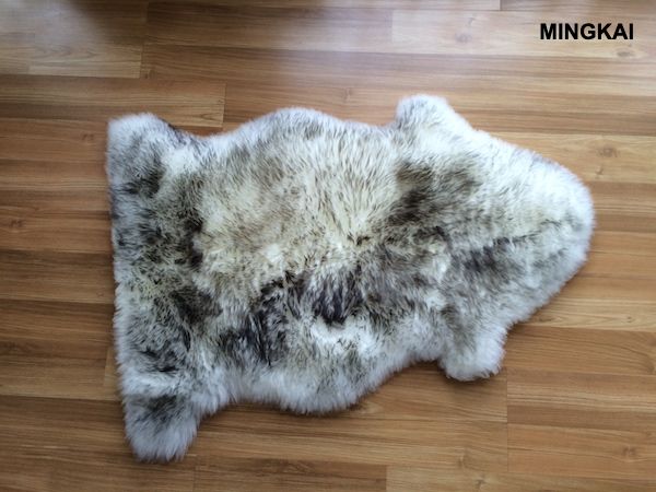 Luxury Genuine Sheepskin Rug | Real Animal Fur Carpet | Soft Natural Wool Floor Mat for Living Room, Bedroom & Office | Non-Slip Home Decor (White, Grey, Purple)