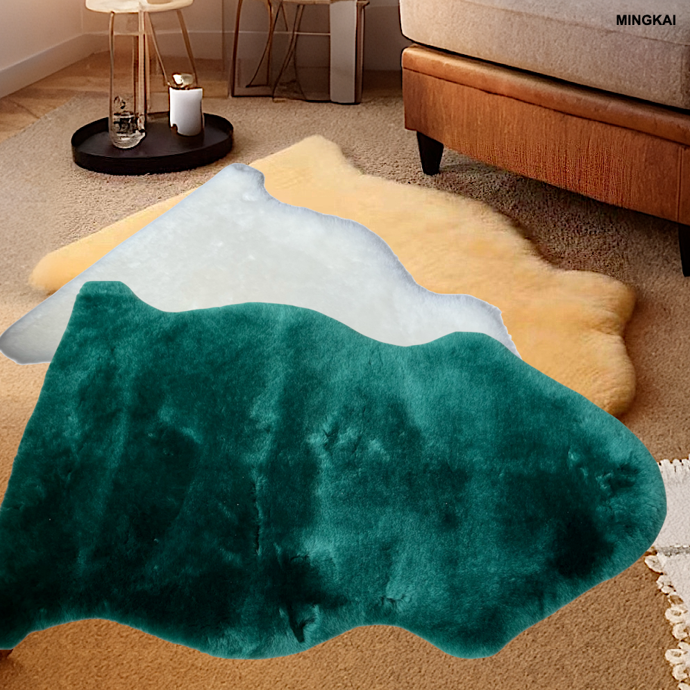 Luxury Genuine Sheepskin Rug | Real Lamb Fur Carpet | Ultra-Soft High Pile Floor Mat for Living Room, Bedroom & Office | Non-Slip Home Decor (Sizes: 2'x3', 3'x5', 4'x6')