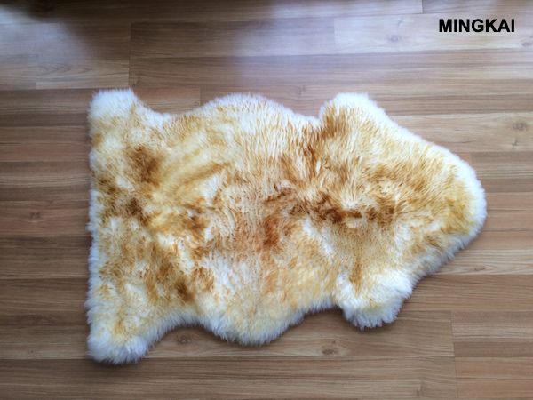 Luxury Genuine Sheepskin Rug | Real Animal Fur Carpet | Soft Natural Wool Floor Mat for Living Room, Bedroom & Office | Non-Slip Home Decor (White, Grey, Purple)