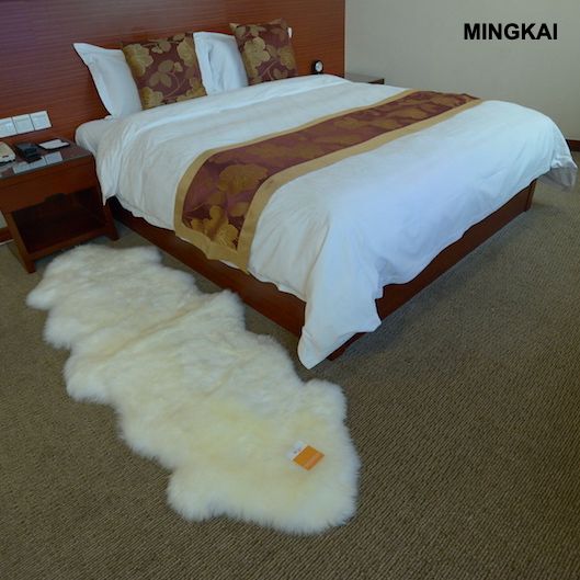 Natural Cowhide Sheepskin Rug | Fluffy Fur Floor Mat with Non-Slip Leather Backing | Real Animal Hide Carpet for Living Room, Bedroom & Office | Washable Home Decor (Multi-Color)