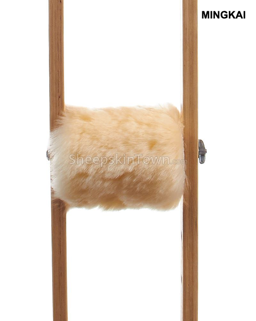 Natural Sheepskin Crutch Pads – Universal Underarm & Hand-Grip Covers for Medical Crutches, Soft Non-Slip Orthopedic Cushions for Comfort & Pressure Relief
