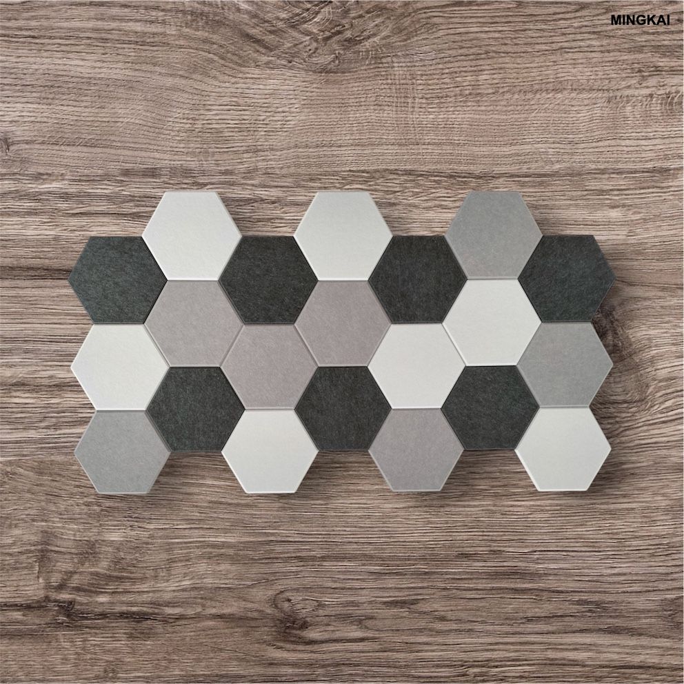 DUMI Sonic Acoustics Hexagon Acoustic Panels – 14”x12”x0.4” High Density Soundproofing Foam, Beveled Edge Sound Absorbing Panels for Wall, Studio, Office, Home Theater