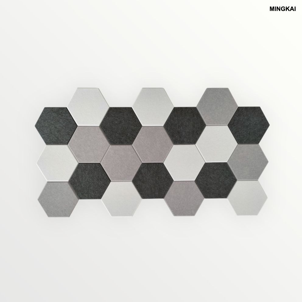 DUMI Sonic Acoustics Hexagon Acoustic Panels – 14”x12”x0.4” High Density Soundproofing Foam, Beveled Edge Sound Absorbing Panels for Wall, Studio, Office, Home Theater