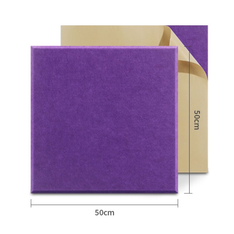 Square Eco-Friendly Polyester Acoustic Panels – Self-Adhesive Sound Insulation Tiles